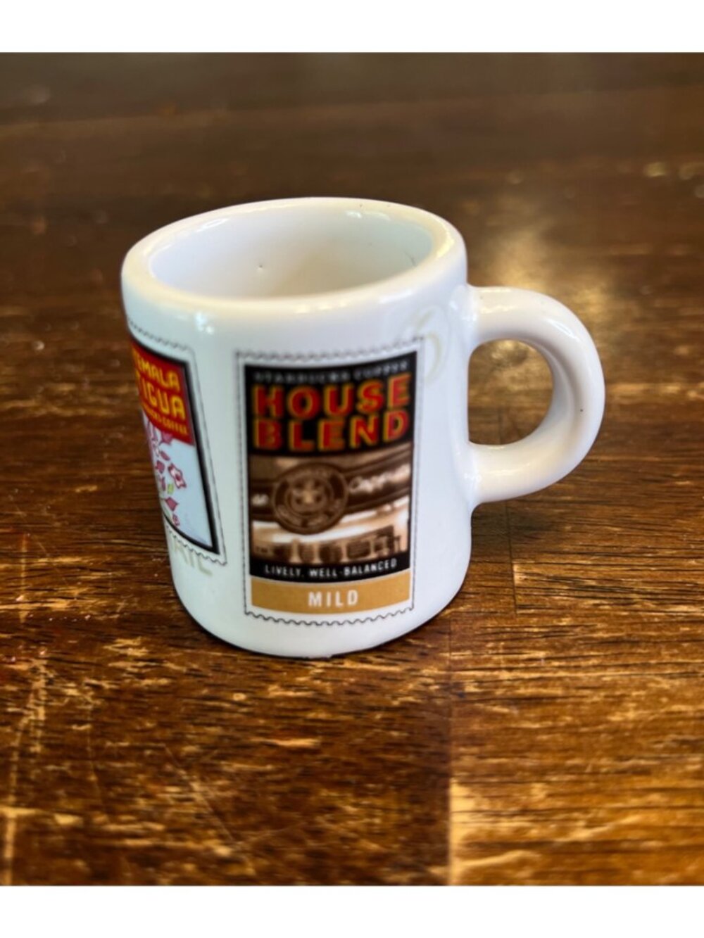 Starbucks Miniature Coffee Mug Vintage Blend Labels Ceramic Collectibles 2004 - Picture 3 of 8